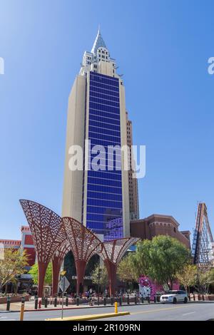 New York-New York hotel, resort and casino in Las Vegas, Nevada. Towers of hotel are designed to resemble New York buildings. Stock Photo