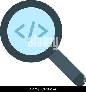 Search from Code icon vector image. Suitable for mobile apps, web apps and print media. Stock Vector