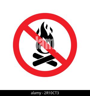 fire flame simple icon symbol vector isolated on white background Stock Vector