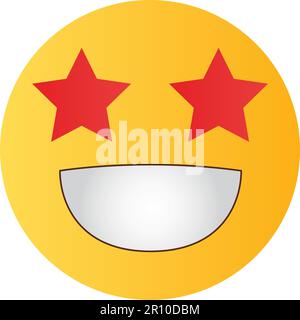 Star-Struck icon vector image. Suitable for mobile apps, web apps and print media. Stock Vector