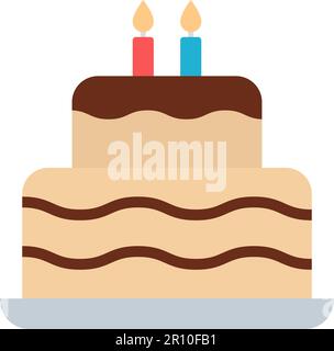Two layered cake icon vector image. Suitable for mobile apps, web apps and print media. Stock Vector