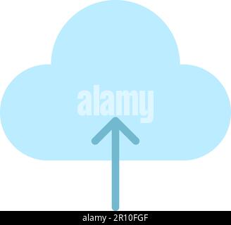 Upload to Cloud icon vector image. Suitable for mobile apps, web apps and print media. Stock Vector