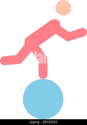 Walking on Ball icon vector image. Suitable for mobile apps, web apps and print media. Stock Vector
