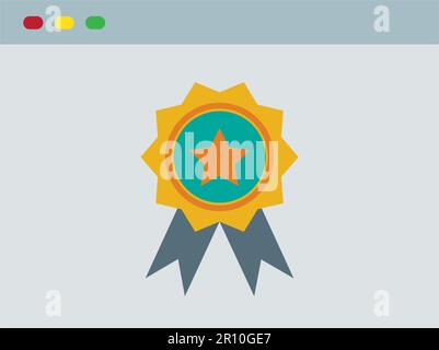 Web Award icon vector image. Suitable for mobile apps, web apps and print media. Stock Vector