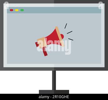 Website Promotion icon vector image. Suitable for mobile apps, web apps and print media. Stock Vector