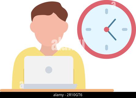 Working Time icon vector image. Suitable for mobile apps, web apps and print media. Stock Vector