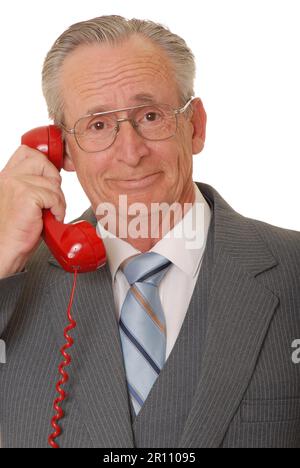Senior businessman with a rather interesting expression Stock Photo