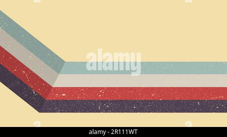 Grunge Vintage 70s background vector. Waves, swirl, rough  vector texture vector illustration template Stock Vector