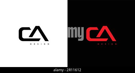 Modern and strong letter CA initials logo design Stock Vector