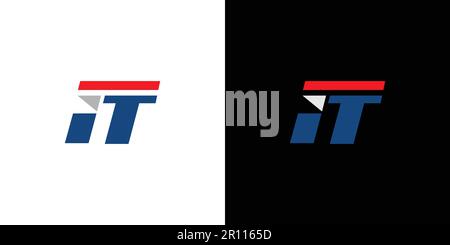 Modern and strong letter IT initials logo design Stock Vector