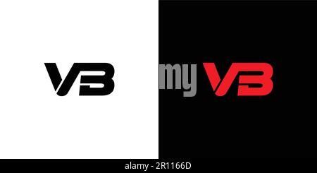 Modern and strong letter VB initials logo design Stock Vector