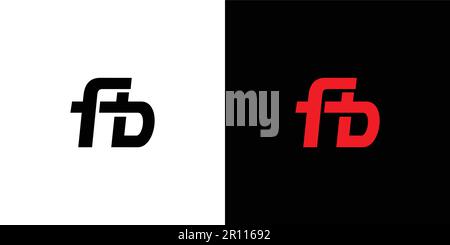 Modern and unique  letter FB initials logo design Stock Vector