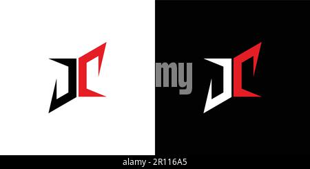 Modern and unique  letter JC initials logo design Stock Vector