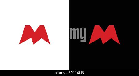 Simple and unique  letter M initials logo design Stock Vector