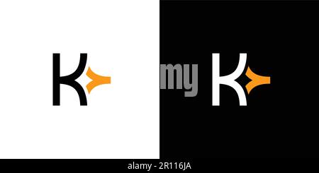 Unique and modern K spark logo design Stock Vector