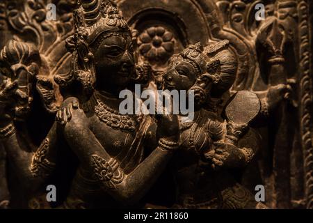 Indian lovers in tantric position, north-west India original manufact