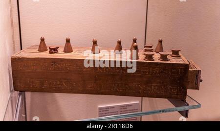 Senet is one of the oldest known board games, 3.500 B.C. This is the father of Chess game Stock Photo