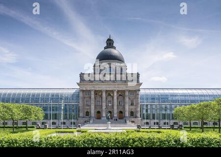 MUNICH, GERMANY, JUNE 4: Tourists at Hofgarten park in Munich, Germany on June 4, 2014. The public renaissance garden was created in the 17th Stock Photo