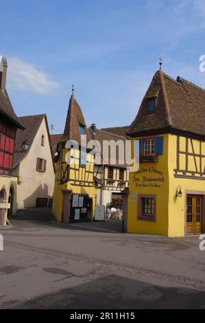 Eguisheim, Joseph Freudenreich and sons wine cellar, Alsace Wine Route, Cellar, Haut-Rhin, Alsace, France Stock Photo