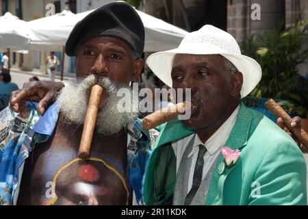 Men with Cigars, Man with Cigar, Havana, La Habana, Cuba, Caribbean, America, Havana Stock Photo