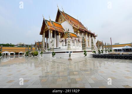 The main sanctuary in the Wat Suthat, Bangkok, Thailand. Stock Photo