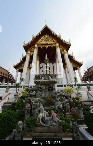 The main sanctuary in the Wat Suthat, Bangkok, Thailand. Stock Photo