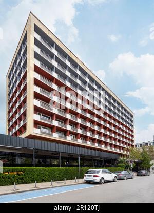 Sofia, Bulgaria. May 2023.  Exterior view of the Rila Hotel in the city centre Stock Photo
