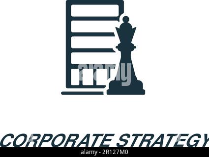 Corporate strategy icon. Monochrome simple sign from business concept collection. Corporate strategy icon for logo, templates, web design and Stock Vector