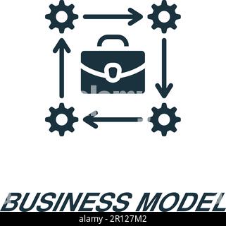 Business model icon. Monochrome simple sign from business concept collection. Business model icon for logo, templates, web design and infographics. Stock Vector