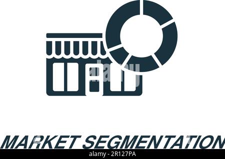 Market segmentation icon. Monochrome simple sign from business concept collection. Market segmentation icon for logo, templates, web design and Stock Vector
