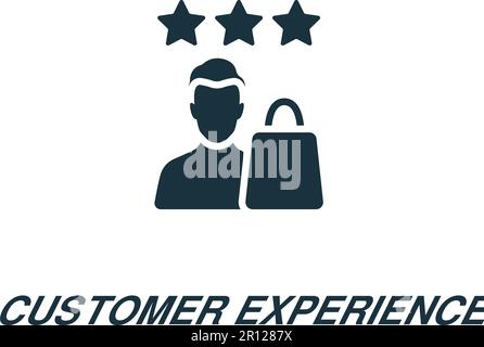 Customer experience icon. Monochrome simple sign from business concept collection. Customer experience icon for logo, templates, web design and Stock Vector
