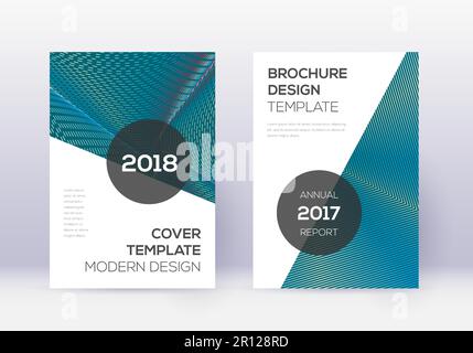 Modern cover design template set. Red abstract lines on white blue background. Fabulous cover design. Magnificent catalog, poster, book template etc. Stock Vector