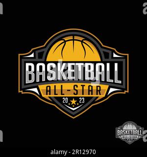 Basketball All Star vector mascot logo design with modern concept for sport team. Vector illustration Stock Vector