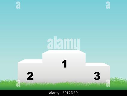 White podium for first, second and third place Stock Vector Image & Art ...