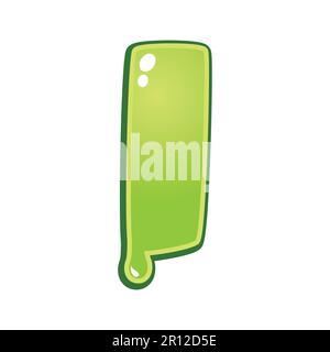 Slimy font type letter I Stock Vector