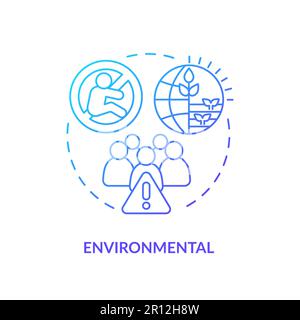 Environmental blue gradient concept icon Stock Vector