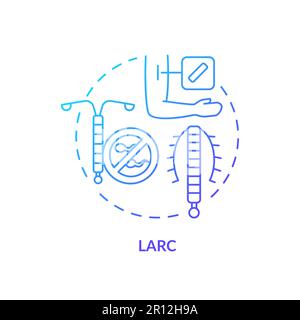 LARC blue gradient concept icon Stock Vector