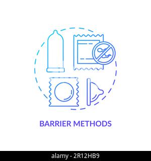 Barrier methods blue gradient concept icon Stock Vector