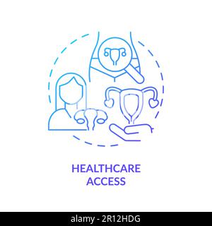 Access to healthcare blue gradient concept icon Stock Vector Image ...