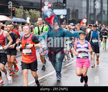 Fancy dressers take part in London Marathon today.  Image shot on 23rd Apr 2023.  © Belinda Jiao   jiao.bilin@gmail.com 07598931257 https://www.belind Stock Photo