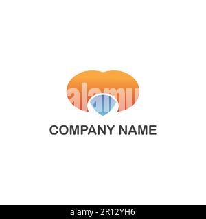 Abstract logo resembling letters and chef's hat. Stock Vector