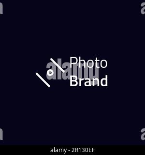 The logo is a combination of lines and circles that make up the camera. Stock Vector