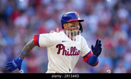 Philadelphia Phillies' Edmundo Sosa plays during a baseball game, Tuesday,  April 25, 2023, in Philadelphia. (AP Photo/Matt Slocum Stock Photo - Alamy