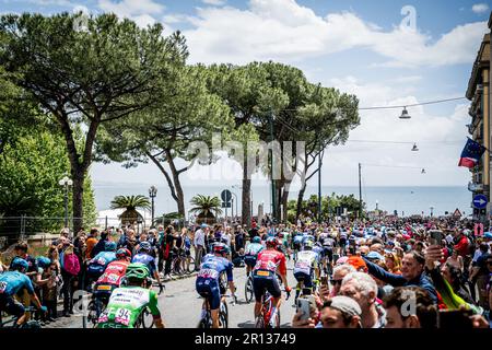 Napoli, Italy. 11th May, 2023. Illustration picture shows the start of stage six of the 2023 Giro D'Italia cycling race, from and to Napoli (162 km), in Italy, Thursday 11 May 2023. The 2023 Giro takes place from 06 to 28 May 2023. BELGA PHOTO JASPER JACOBS Credit: Belga News Agency/Alamy Live News Stock Photo