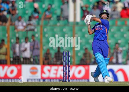 Ishan Kishan during the Bangladesh-India third One Day International (ODI) match at Zahur Ahmed Chowdhury Stadium, Sagorika, Chattograme, Bangladesh. Stock Photo