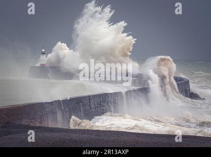 Storm Noa at Newhaven Stock Photo