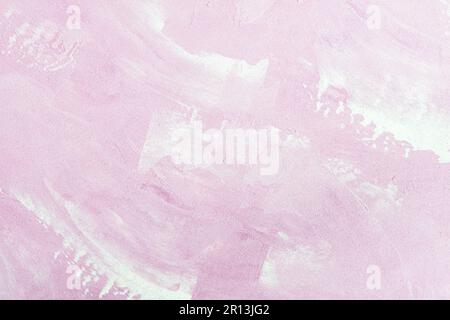 Pink textured background with white brush strokes Stock Photo