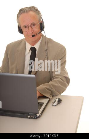 Senior businessman with a rather interesting expression Stock Photo