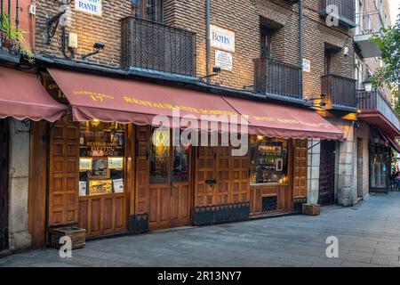 Sobrino de Botin Restaurant - oldest restaurant in the world in continuous operation - Madrid, Spain Stock Photo