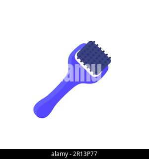 dermaroller icon, skin care device, flat vector Stock Vector